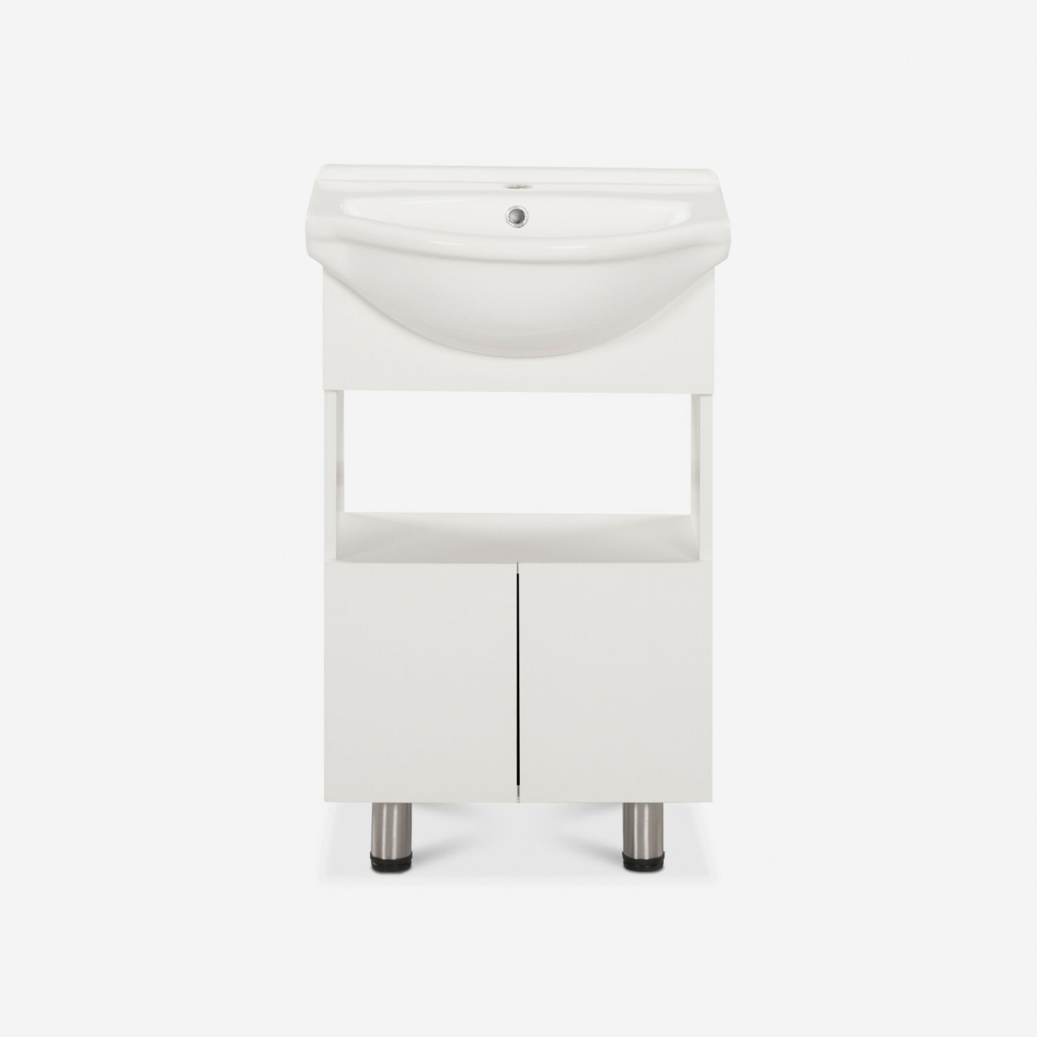 Vanitorio 2 Puertas Bajas Con Soportes Cannes Blanco 50 Cm.
