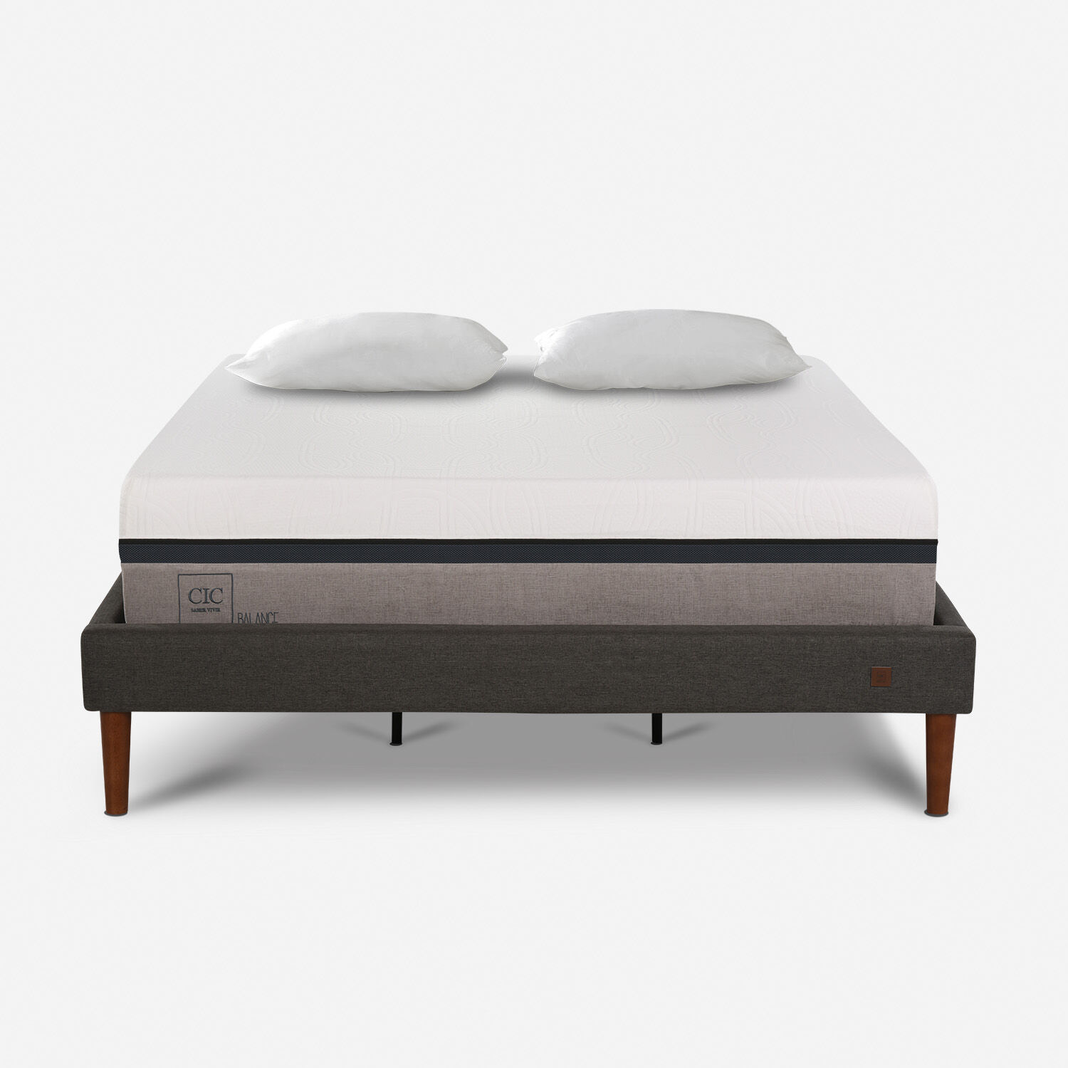 Cama Europea Curve King Balance + Almohadas