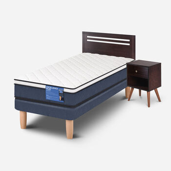 Cama Europea 1 Plaza Excellence Plus + Set Múnich