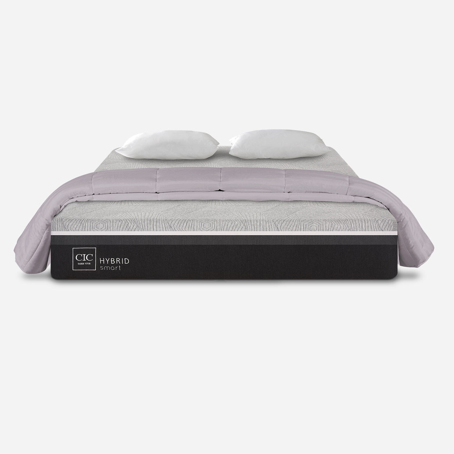 Colch&oacute;n 2 Plazas Hybrid 150x200 + Almohadas Viscoel&aacute;sticas + Plum&oacute;n
