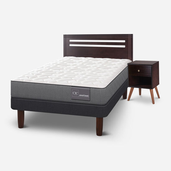 Cama Europea 1.5 Plazas Anatomic + Set Múnich