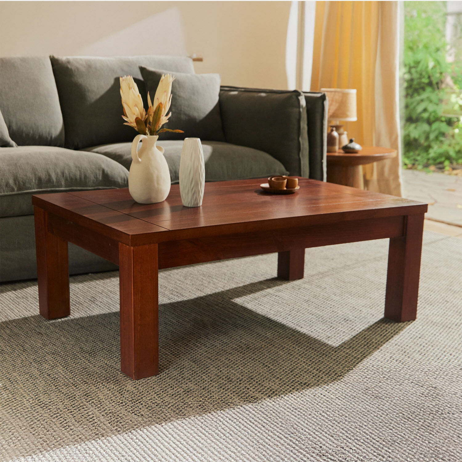 Mesa Centro &Ntilde;uble Caramelo 110x70x40 Cm.