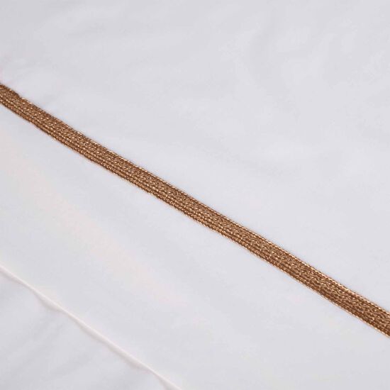 Sábanas 2 Plazas 180 Hilos Trim Blanca