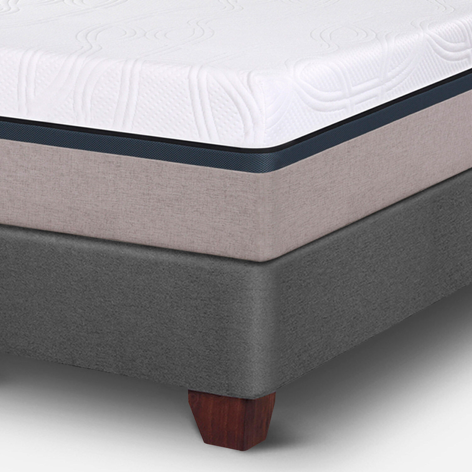 Box Spring 2 Plazas Balance + Set Espresso