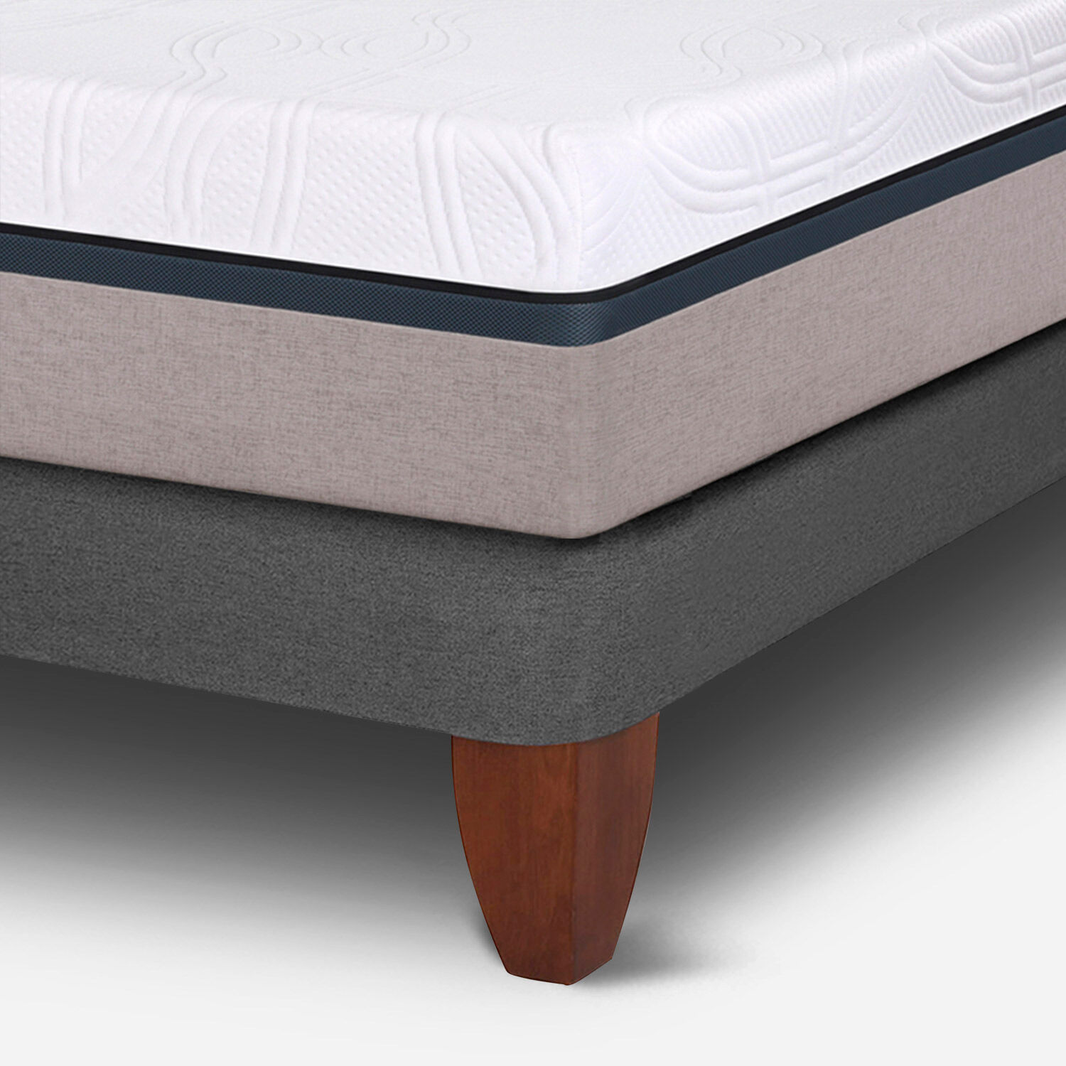 Cama Europea 2 Plazas Balance Base Dividida + Set Legno