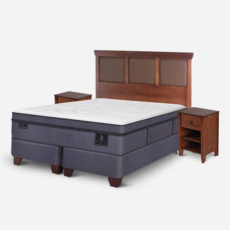 Box Spring King Super Premium + Set Torino Caramel