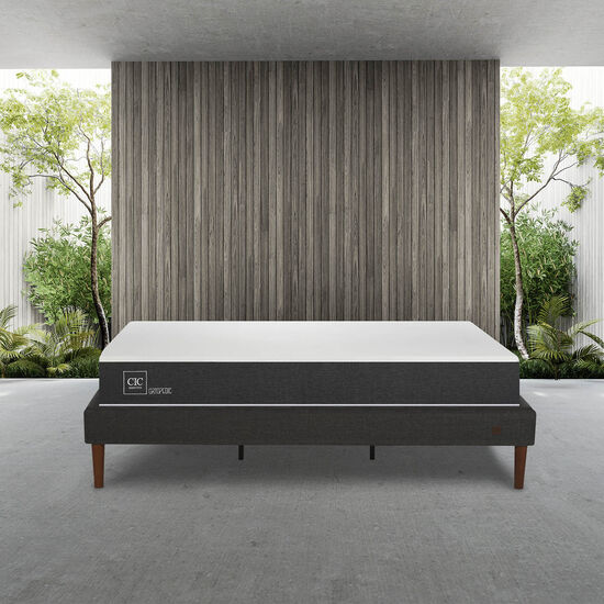 Cama Europea Curve King Ortopedic + Respaldo Tigris