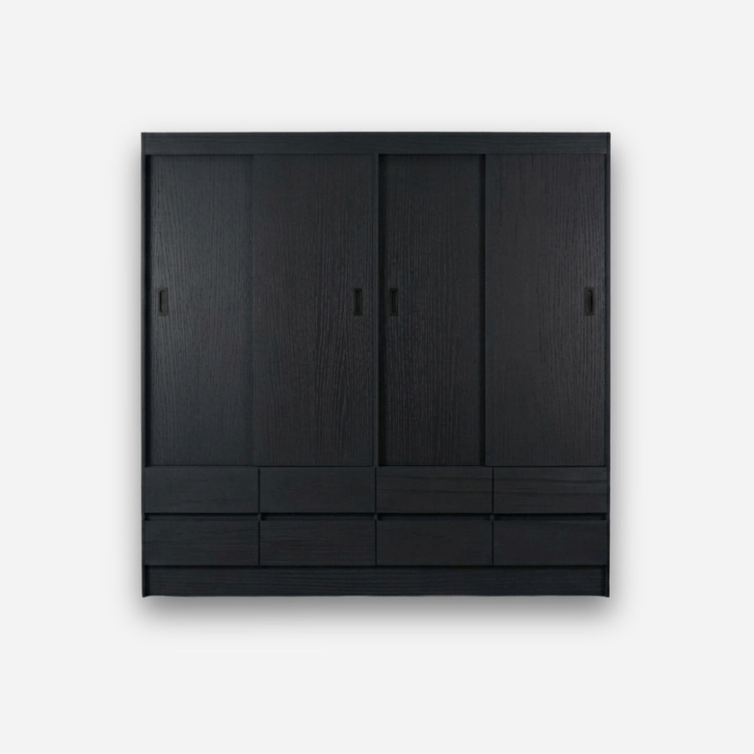 Cl&oacute;set Maule Cuatro Puertas Correderas Ocho Cajones Black