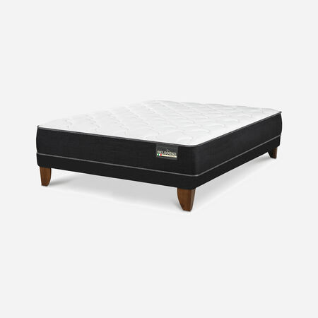 Cama Europea Belsogno 2 Plazas Plus Black