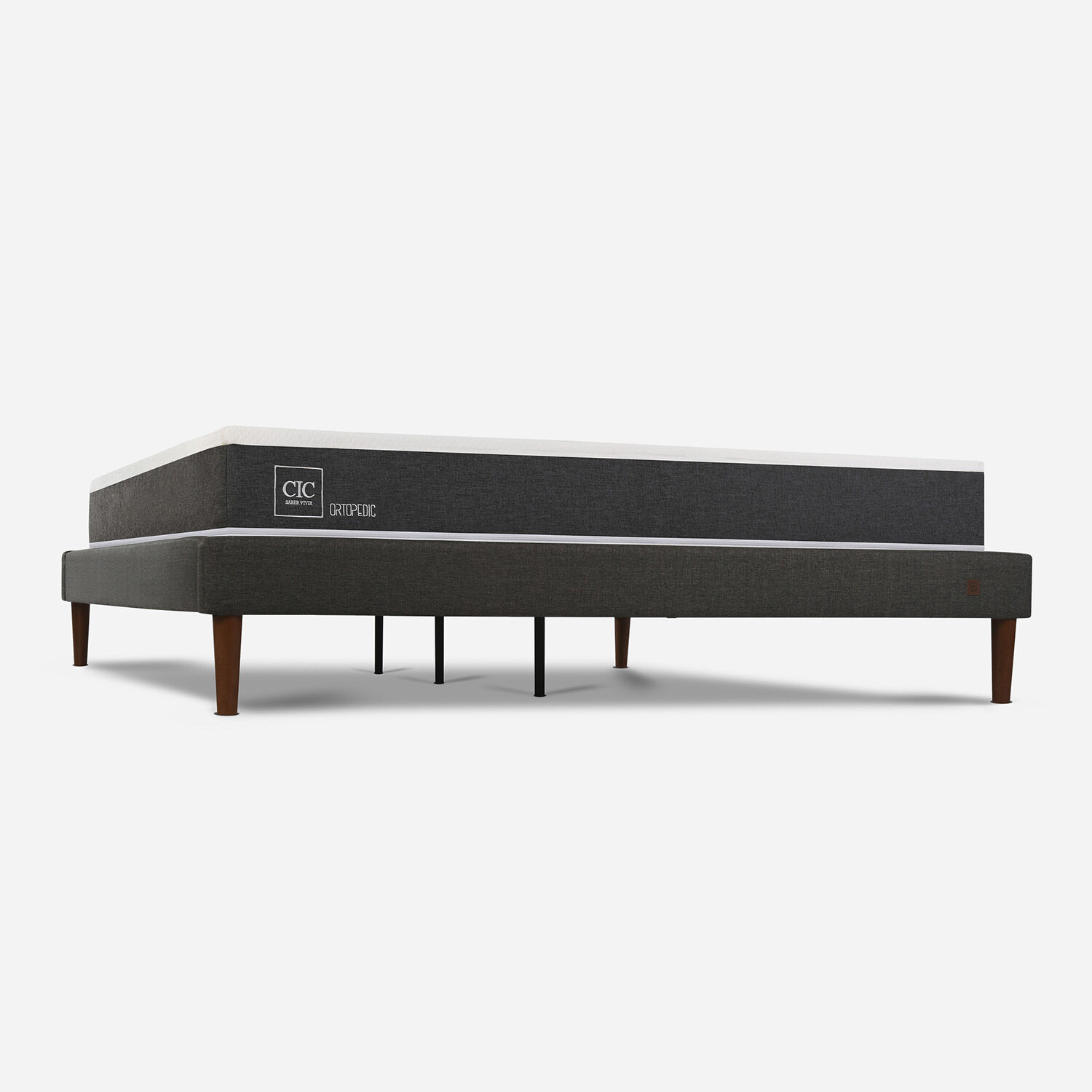 Cama Europea Curve 2 Plazas Ortopedic + Almohadas + Plum&oacute;n