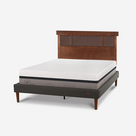 Cama Europea Curve 2 Plazas Balance + Respaldo Dubl&iacute;n Caramel