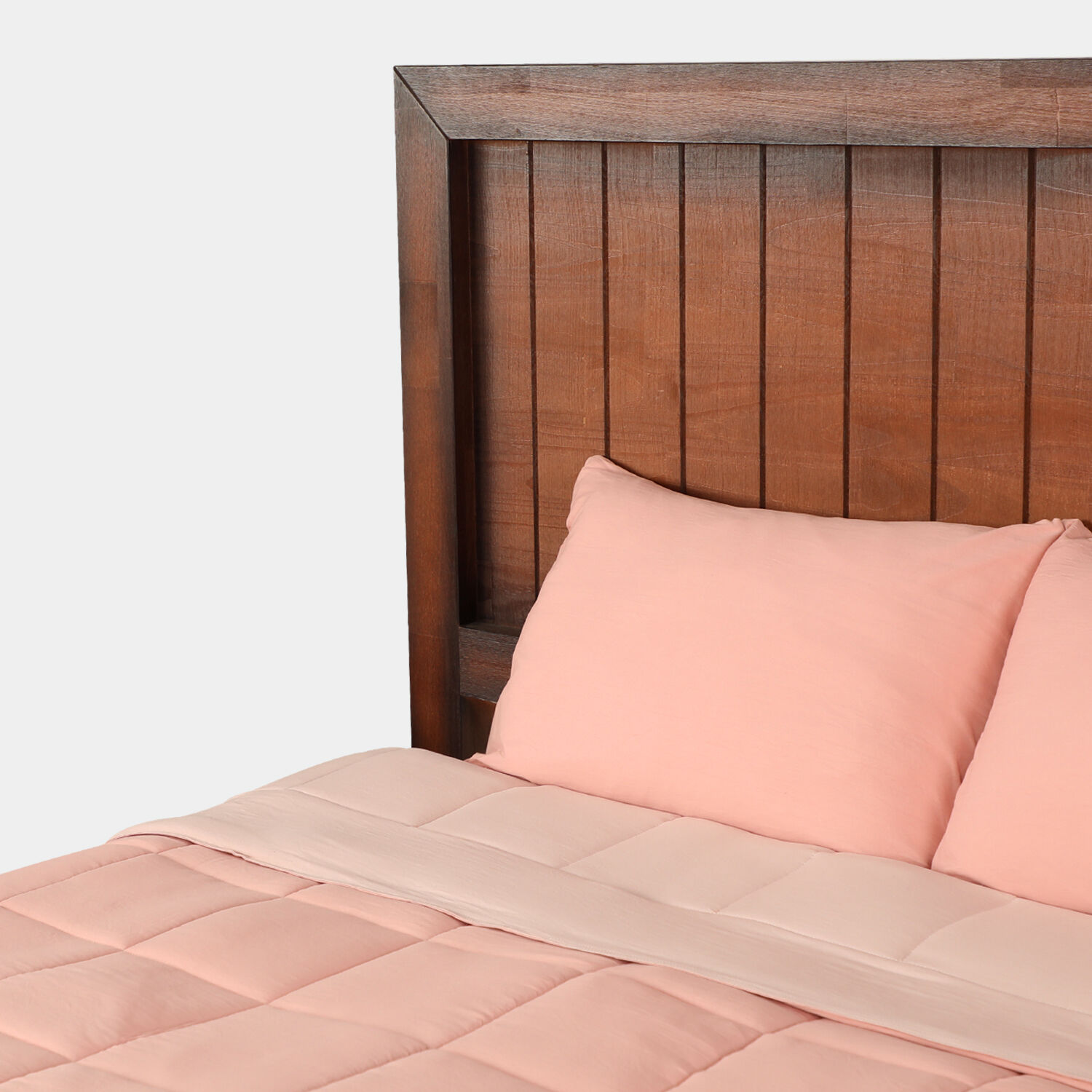 Plumón 2 Plazas Bicolor Taupe / Rosa
