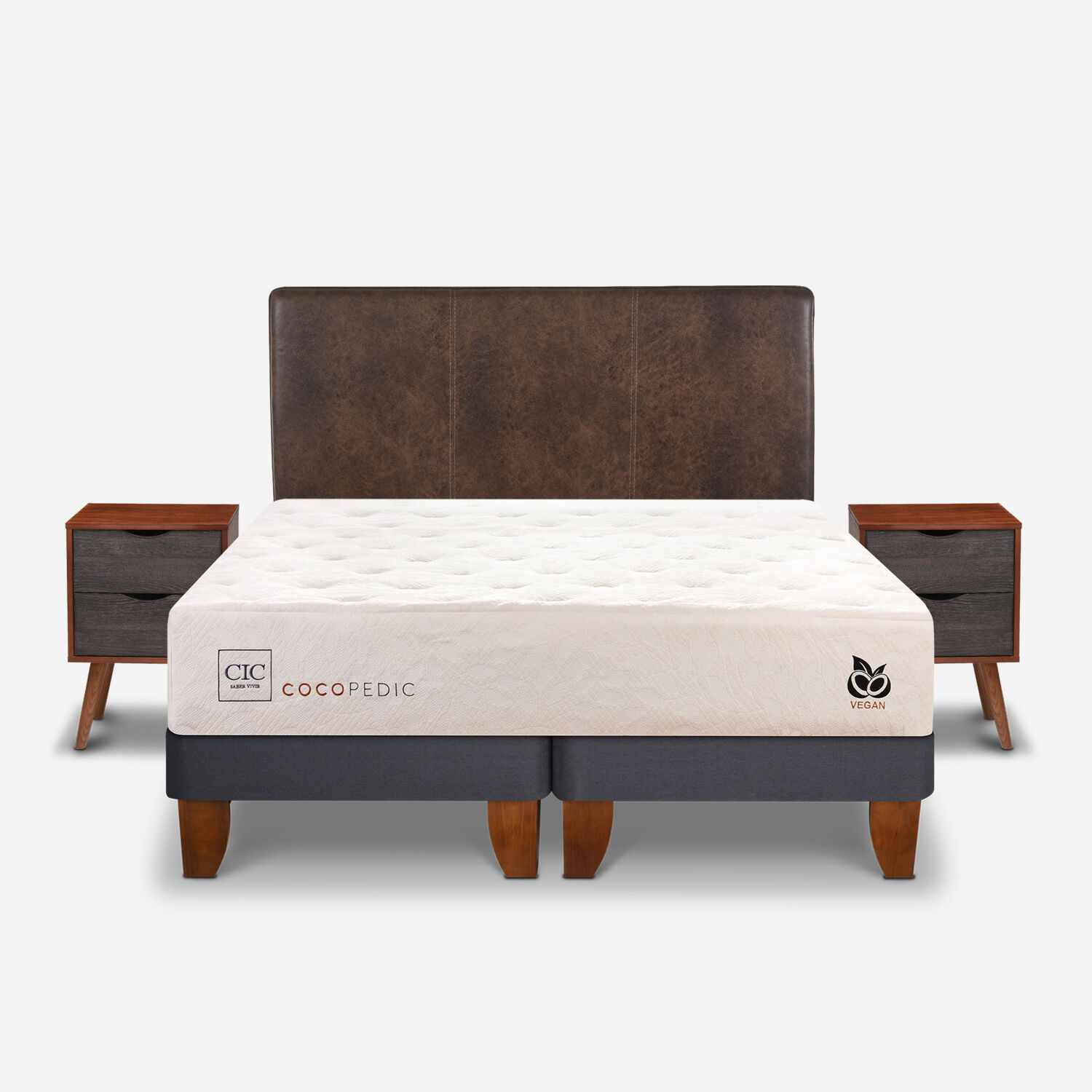 Cama Europea King Cocopedic + Set Baker