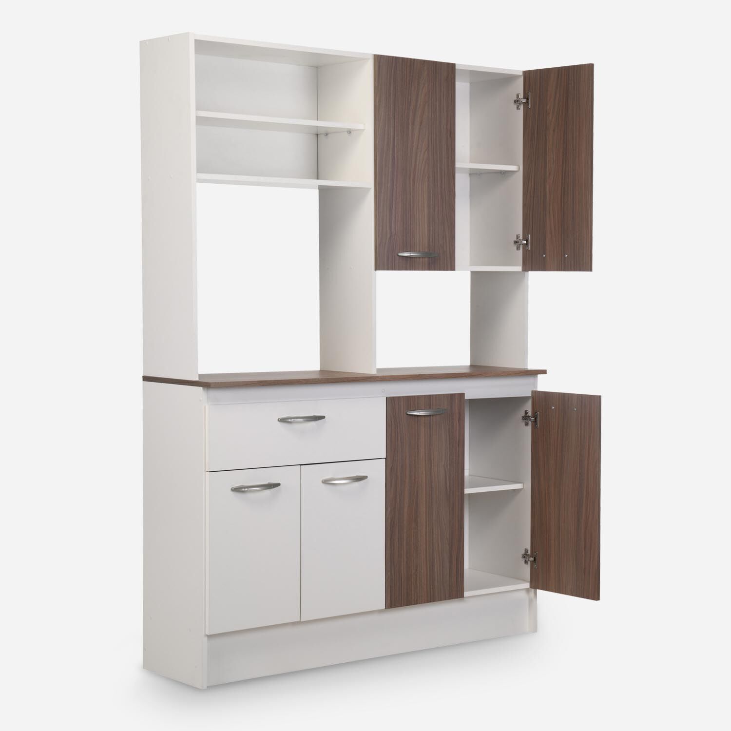 Mueble de Cocina 6 Puertas 1 Cajón Emma 120x180x39 Cm