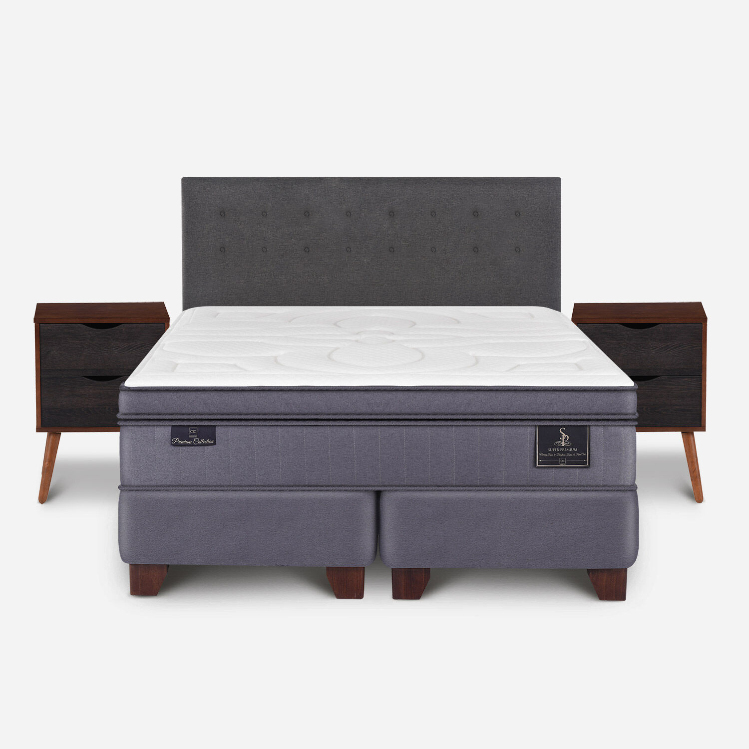 Box Spring King Super Premium + Set &Eacute;ufrates