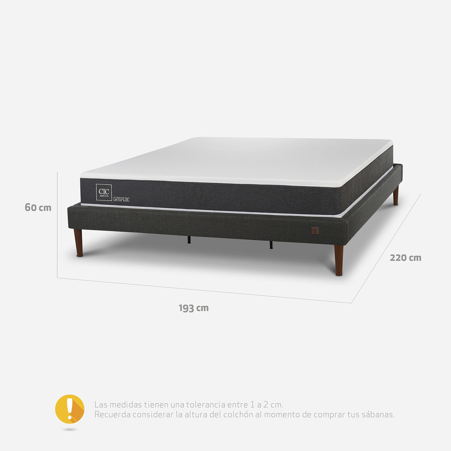 Cama Europea Curve King Ortopedic 