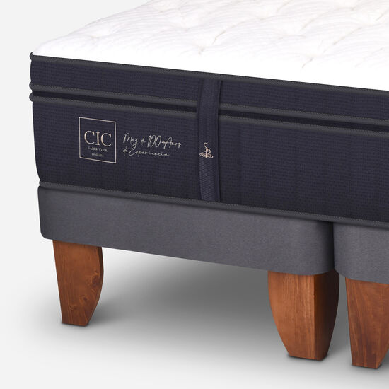 Cama Europea 2 Plazas Super Premium Base Dividida + Set Milán