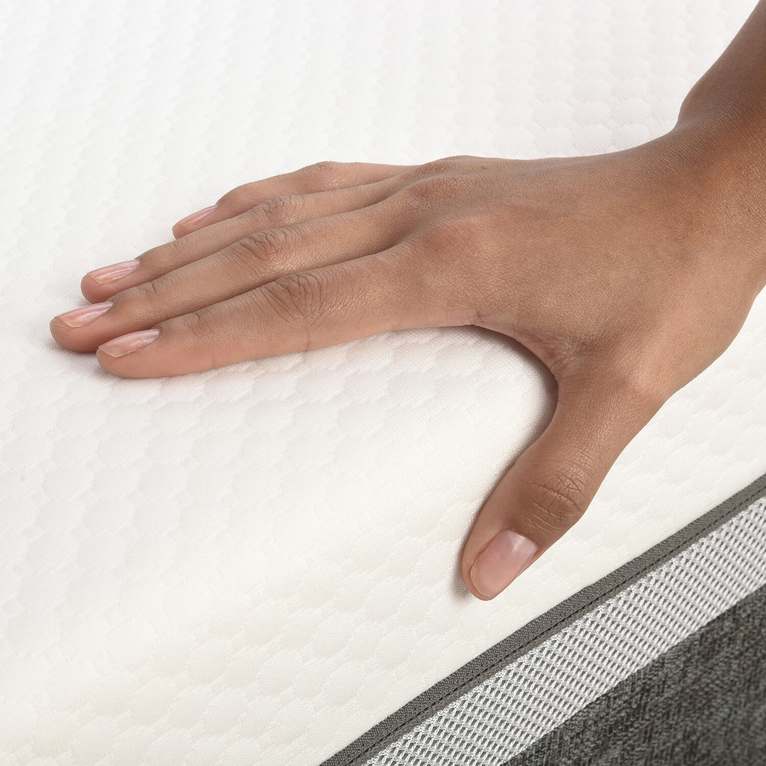 Cama Europea 2 Plazas Ortopedic Advance Base Normal + Respaldo Villarrica Mostaza