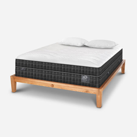 Cama Oak 2 Plazas Lux + Almohadas