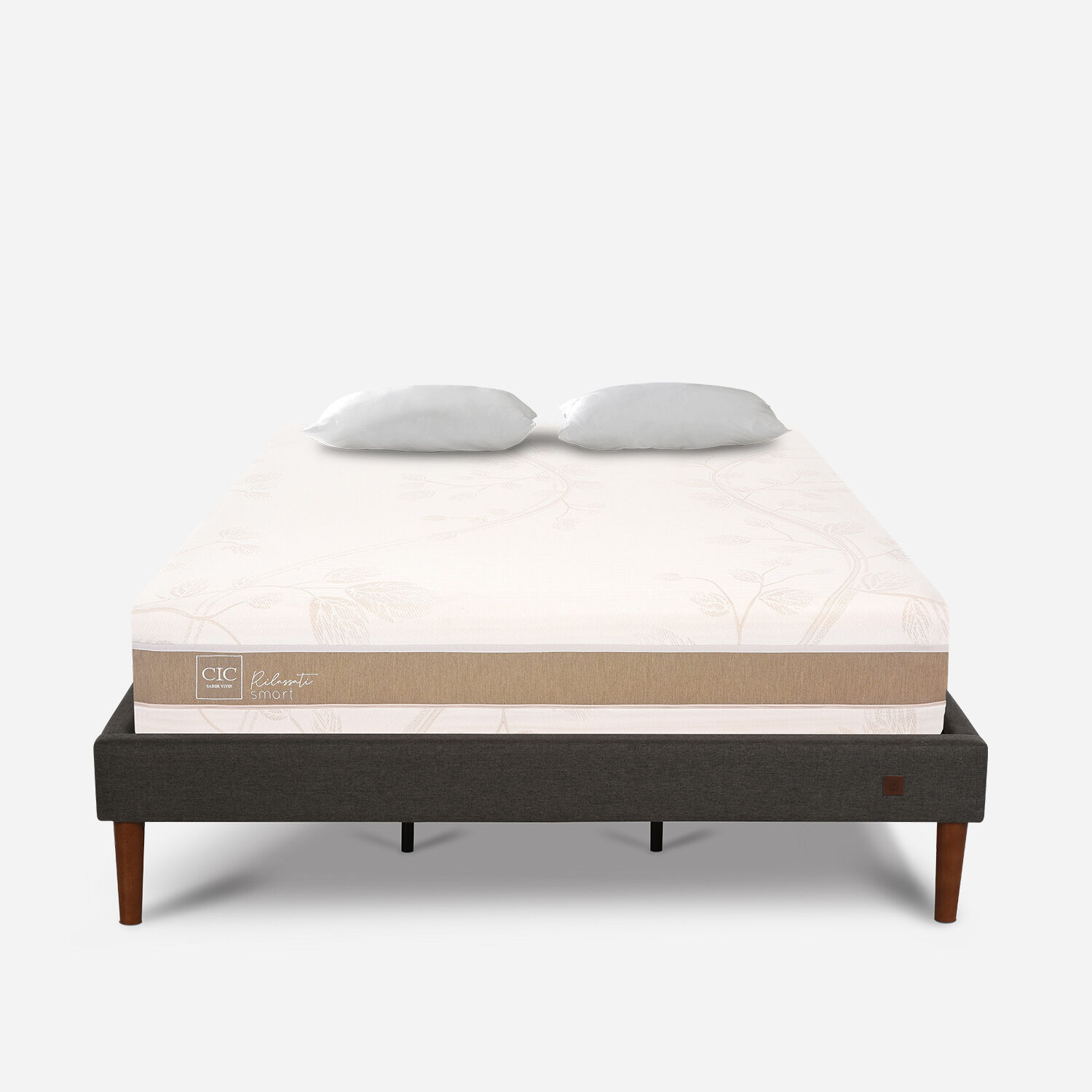 Cama Europea Curve King Rilassati Infinity + Almohadas Viscoel&aacute;sticas