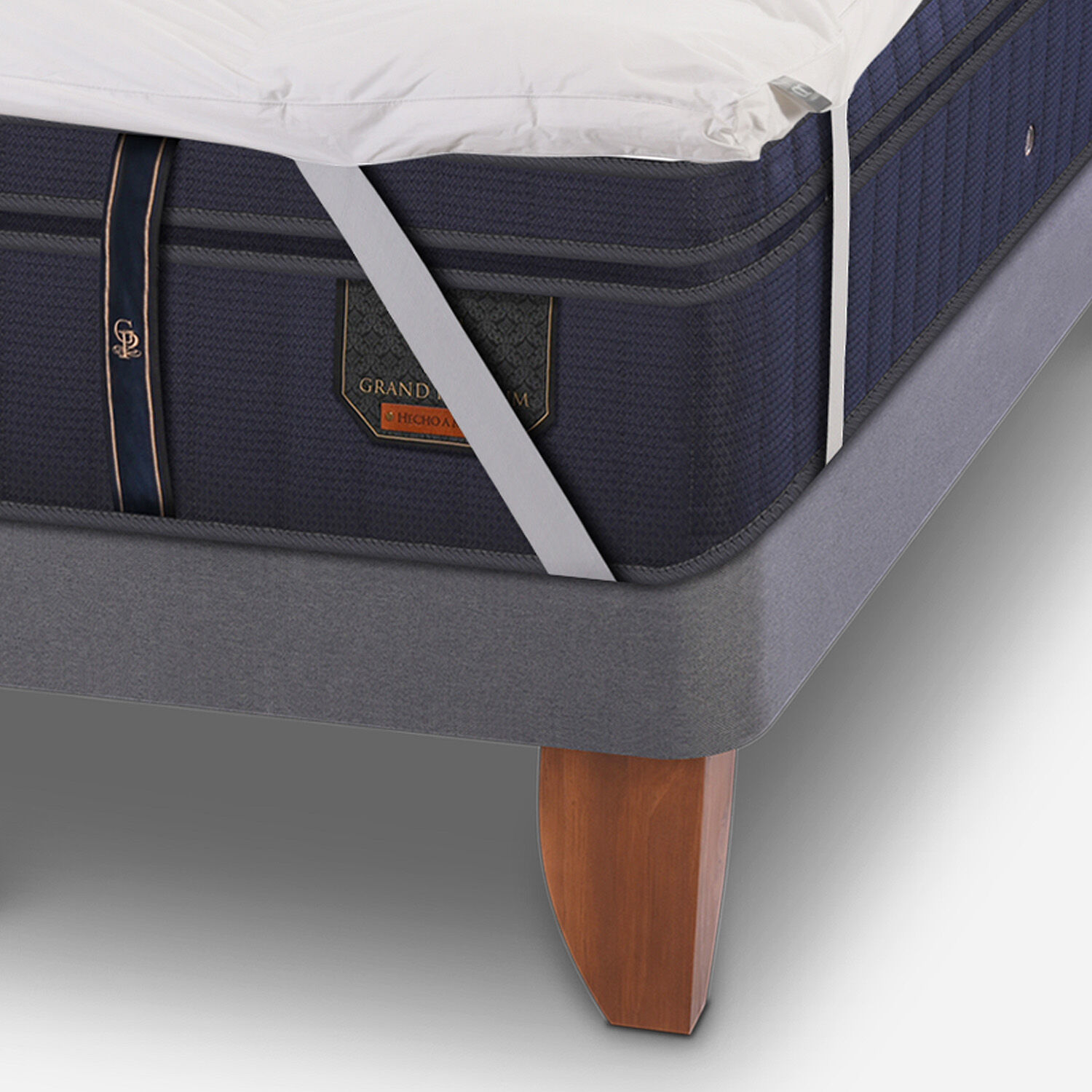 Cama Europea Super King Grand Premium + Set T&aacute;mesis + Topper