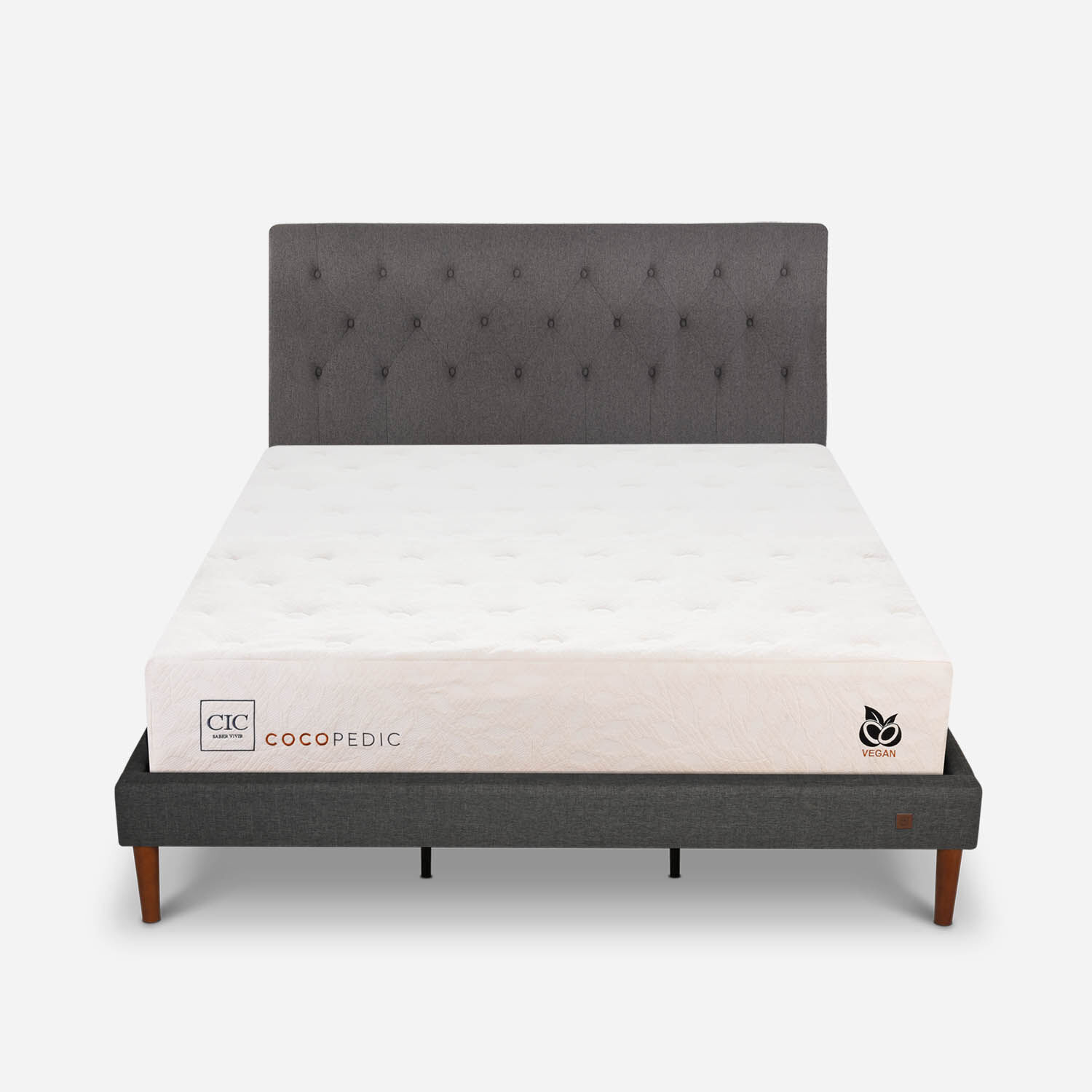 Cama Europea Curve King Cocopedic + Respaldo Kavery