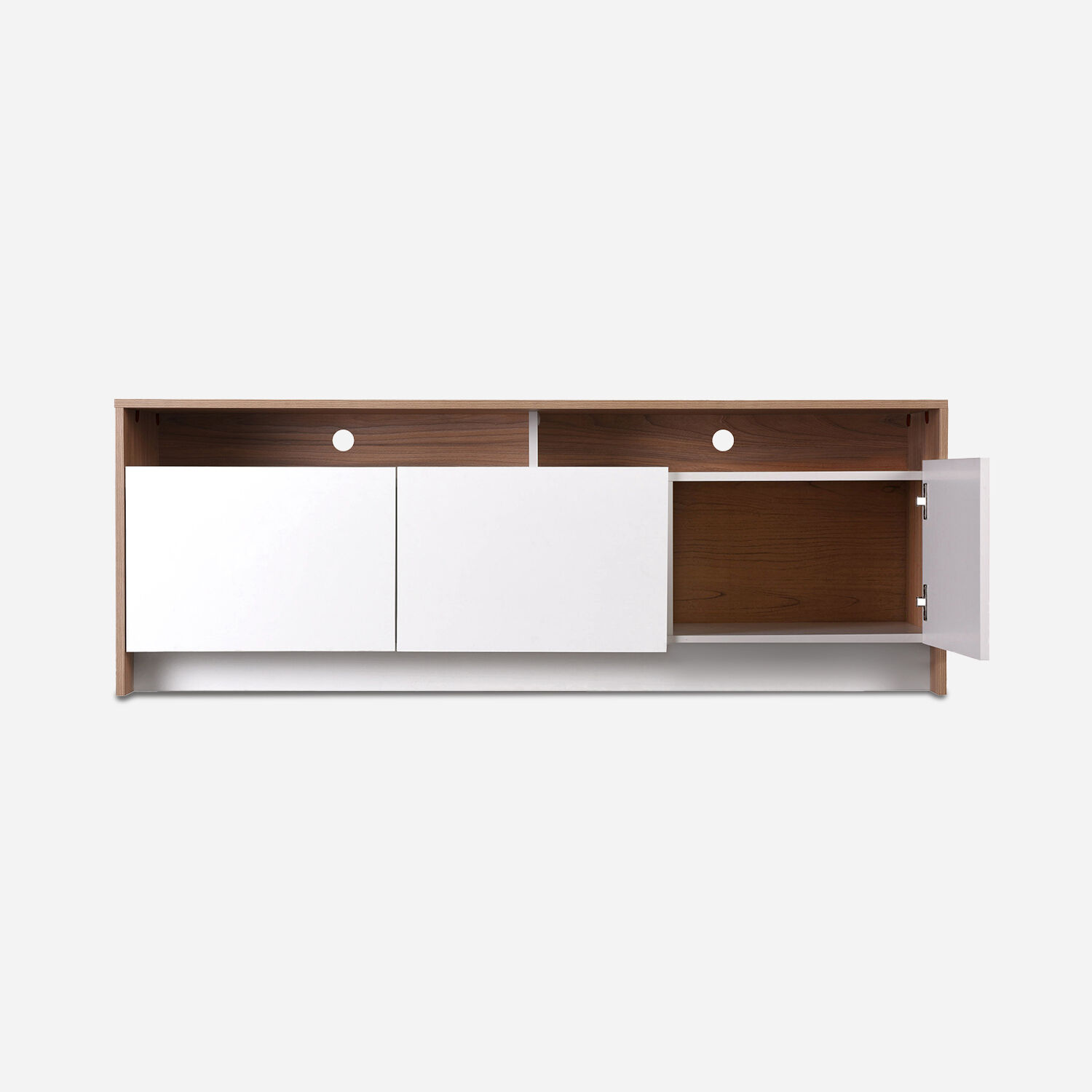 Rack Tv 60" 2 Puertas 1 Cajón Olmo Blanco Colbún