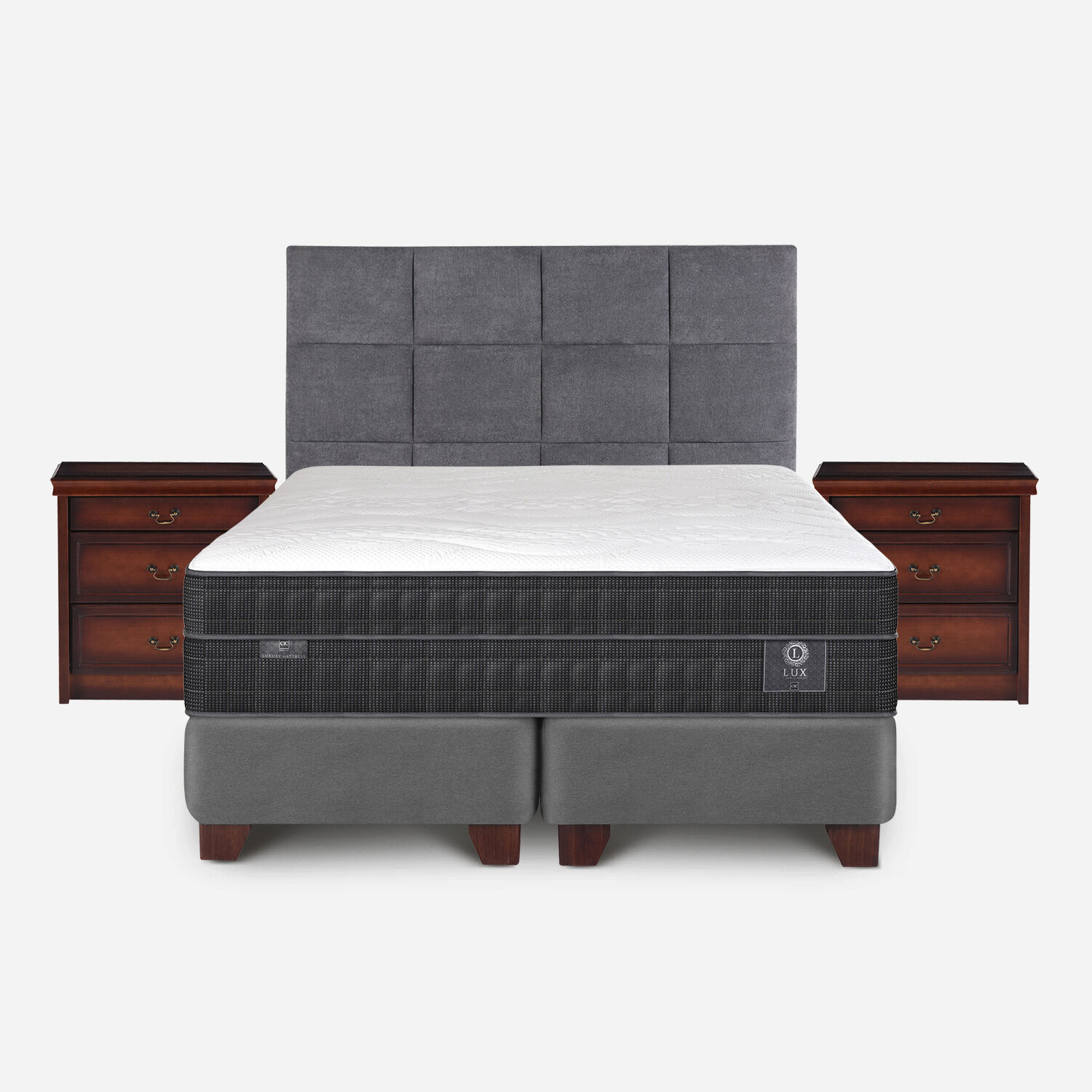 Box Spring Super King Lux + Set T&aacute;mesis