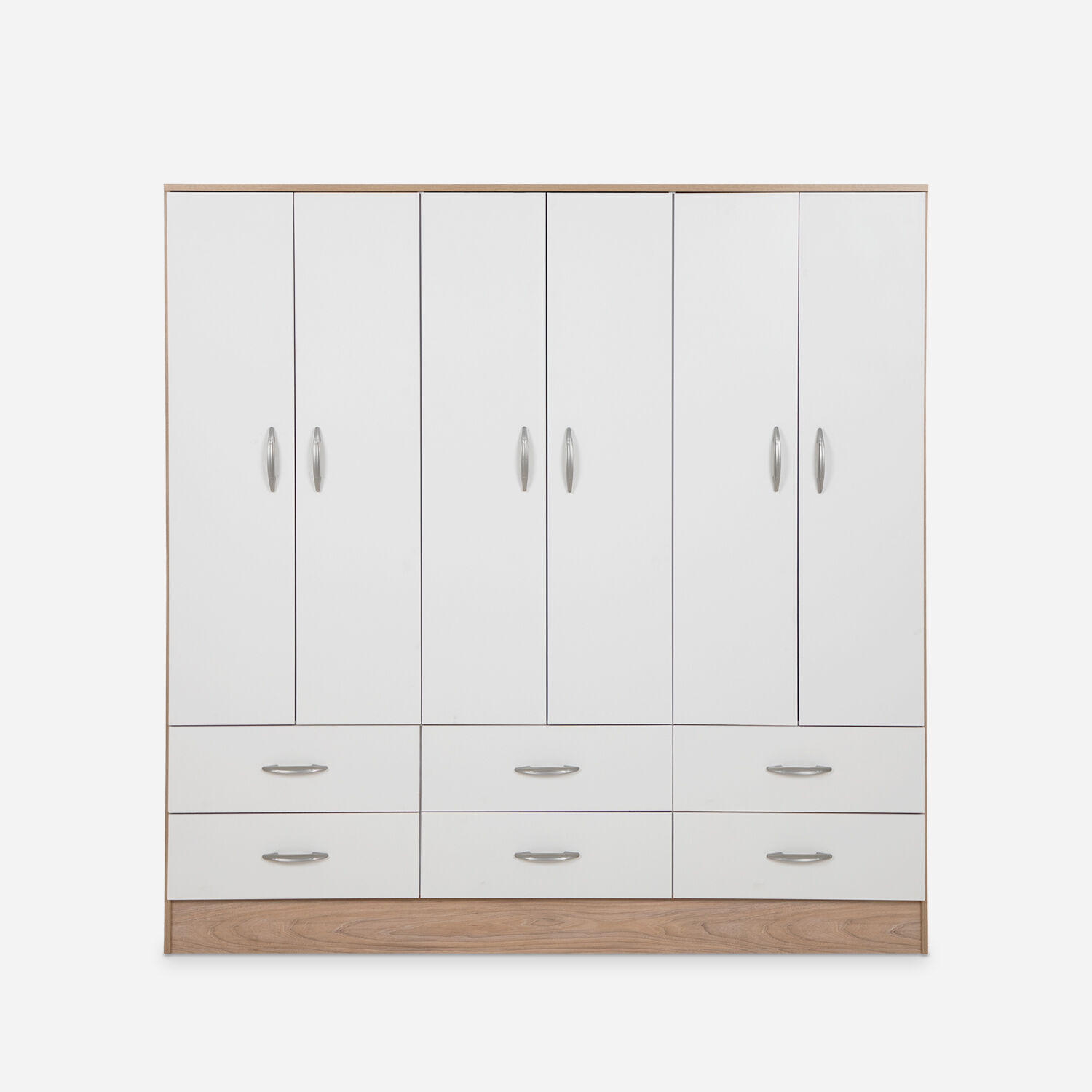 Clóset Maipo 6 Puertas 6 Cajones Olmo Blanco