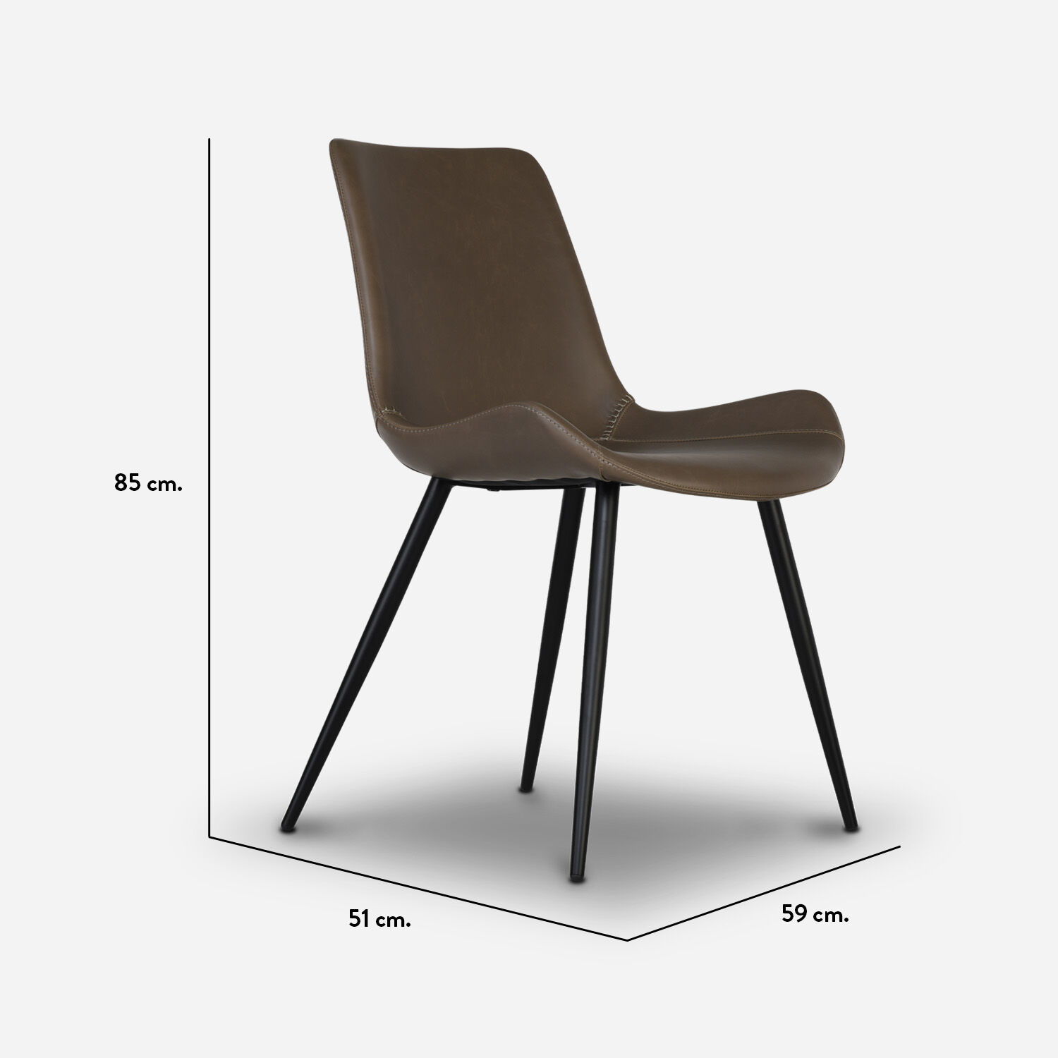 Par de Sillas Pyramid Caf&eacute;