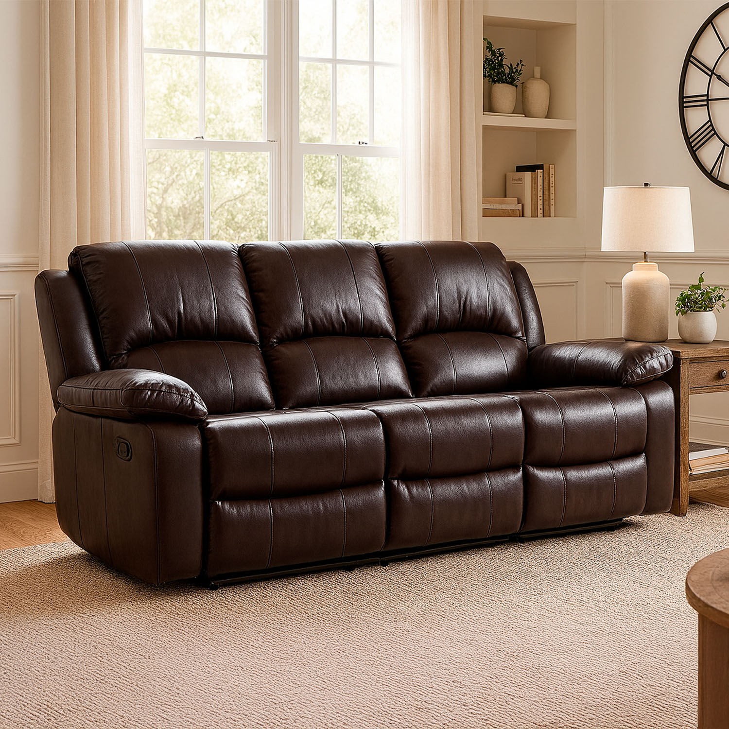 Sof&aacute; 3 Cuerpos Reclinable Andaluc&iacute;a Chocolate