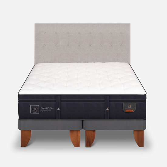 Cama Europea King Super Premium + Respaldo Tigris