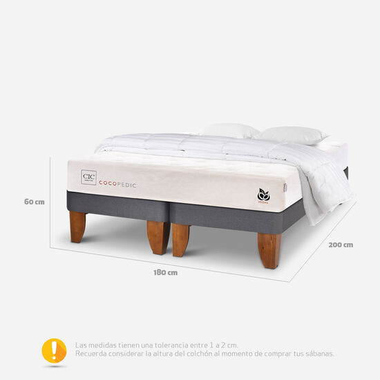 Cama Europea King Cocopedic + Almohadas + Plumón