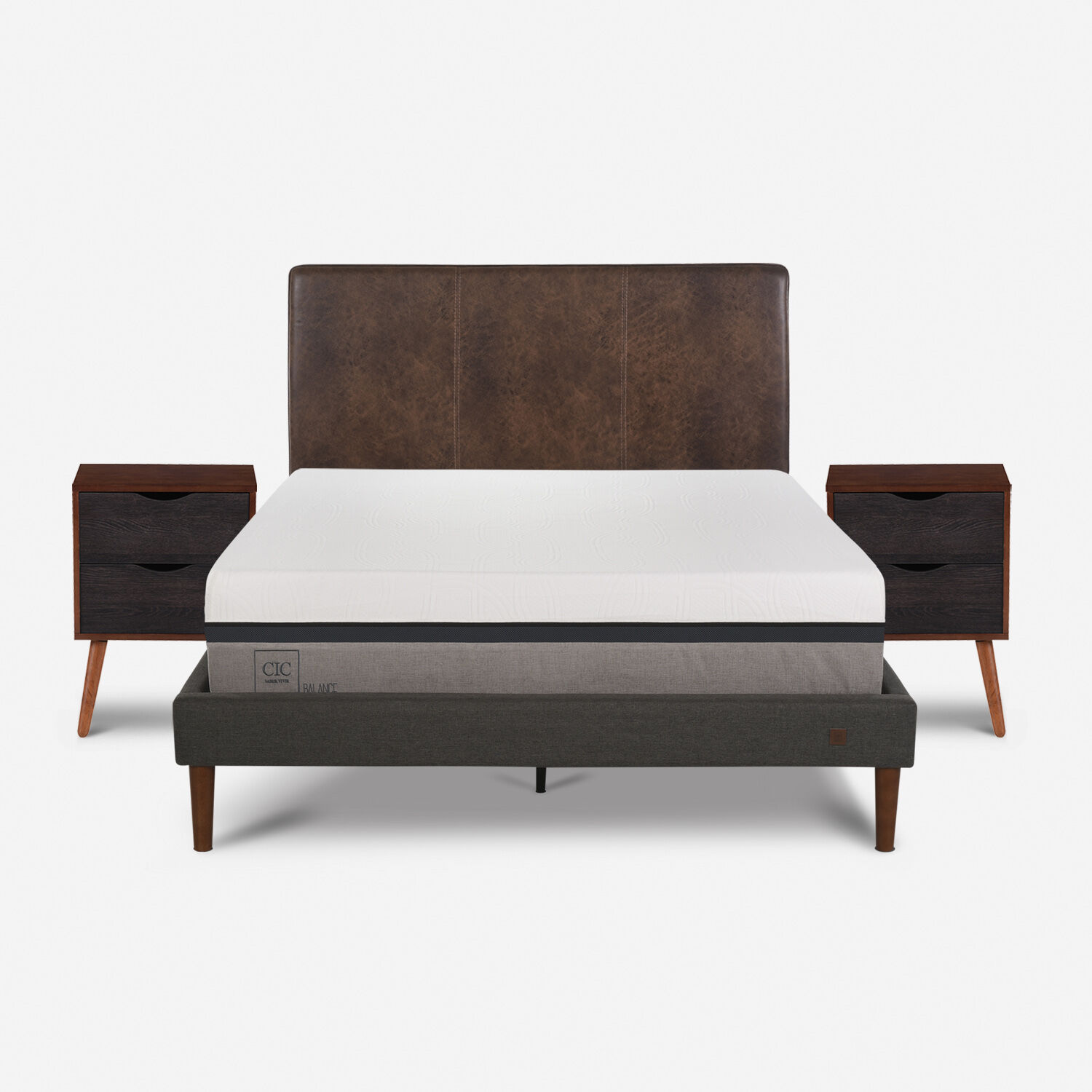 Cama Europea Curve 2 Plazas Balance + Set Baker