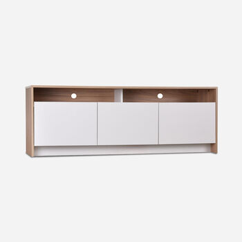 Rack Tv 60" 2 Puertas 1 Caj&oacute;n Olmo Blanco Colb&uacute;n