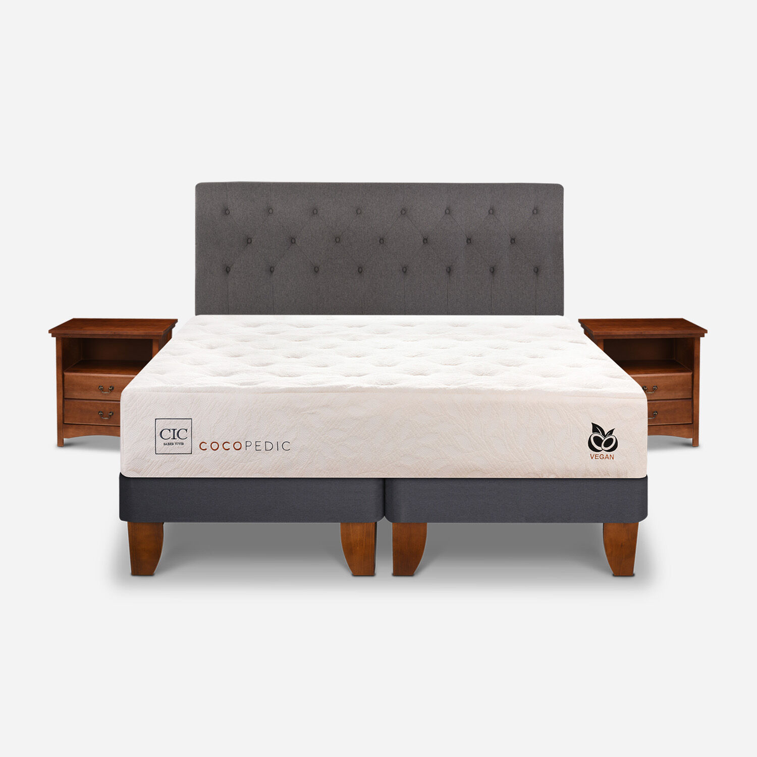 Cama Europea King Cocopedic + Set Kavery