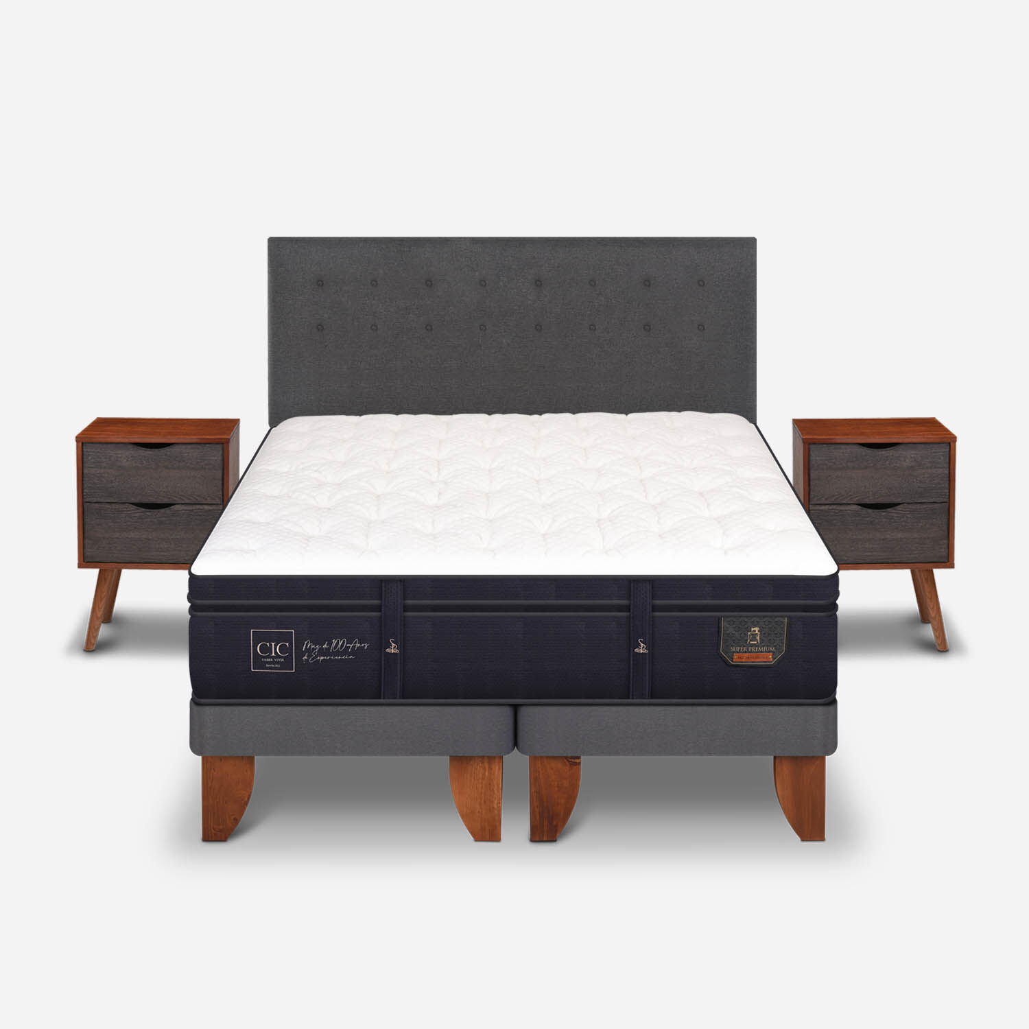 Cama Europea King Super Premium + Set &Eacute;ufrates