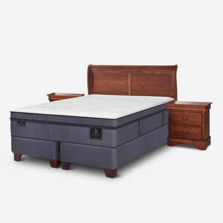 Box Spring King Super Premium + Set Mir&oacute; Caramel