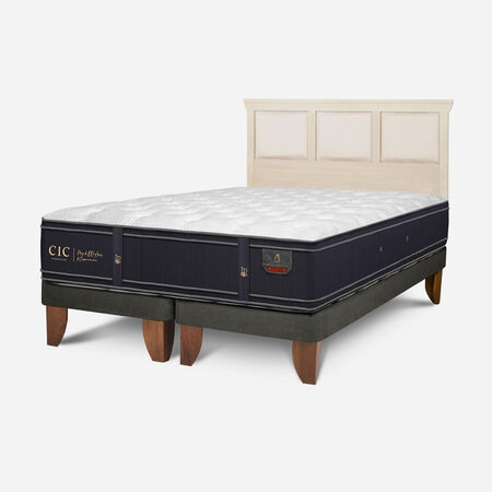 Cama Europea King Grand Premium + Respaldo Torino Alpino