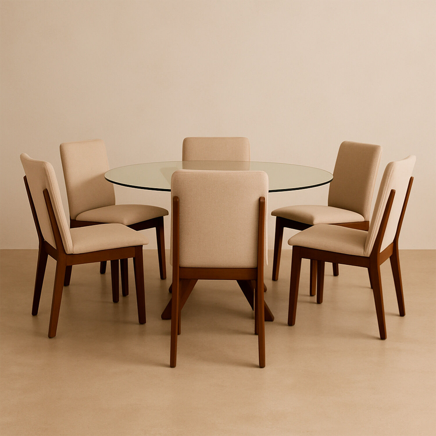 Comedor de Vidrio 6 Sillas Atlanta