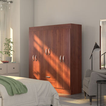 Cl&oacute;set 6 Puertas 2 Cajones Trancura Cerezo