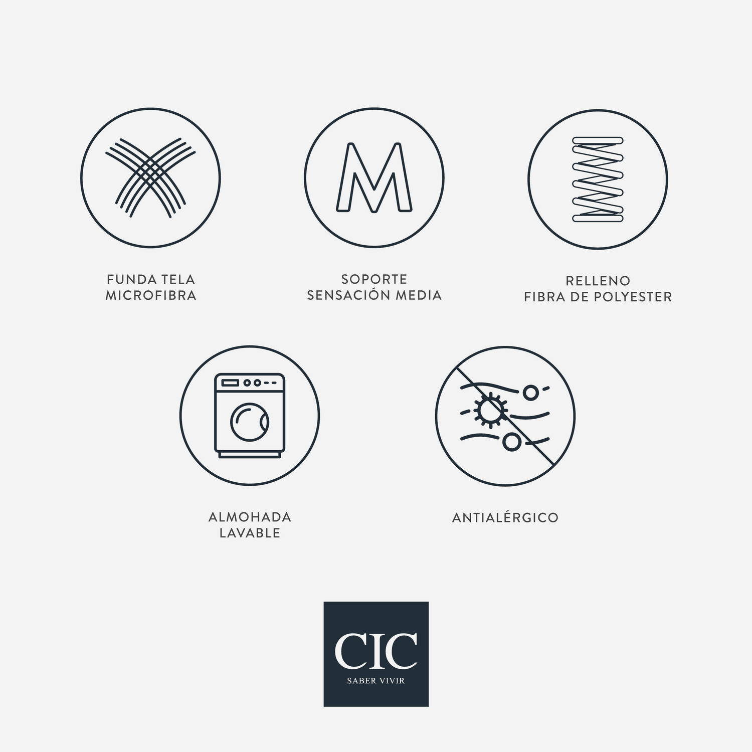 Almohada Fibra Back Relax 50x70 cm