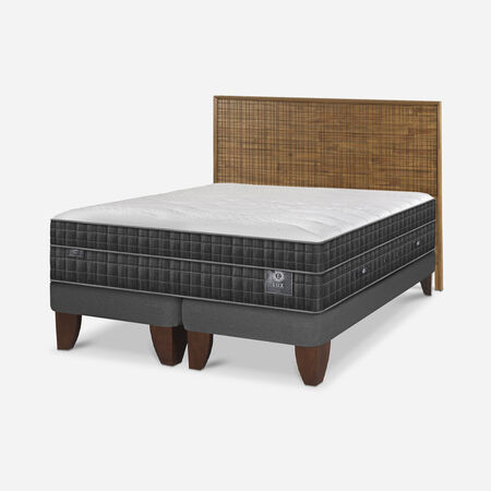 Cama Europea 2 Plazas Lux Base Dividida + Respaldo Adria