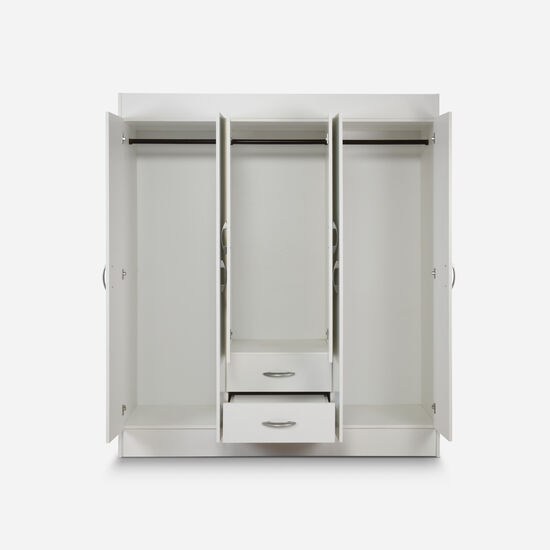 Clóset 6 Puertas 2 Cajones Trancura Blanco