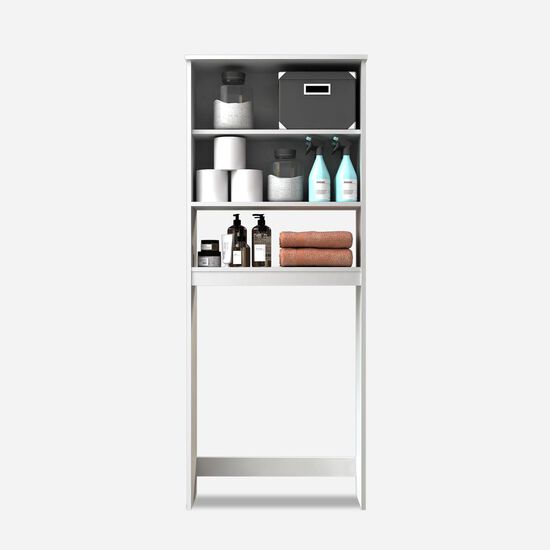 Set de Baño Estante 2 Puertas 1 Repisa + Estante Organizador Blanco