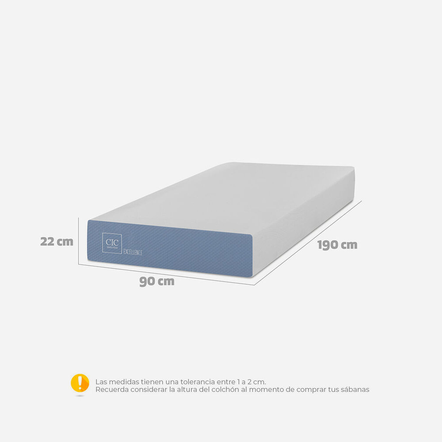 Colch&oacute;n 1 Plaza Excellence 90x190