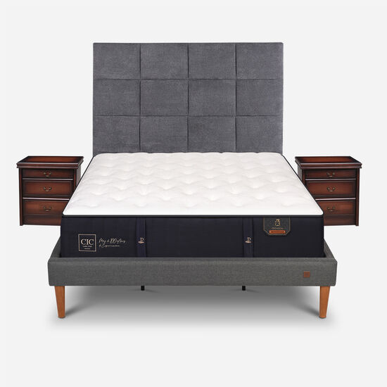 Cama Europea Curve King Premium + Set Támesis