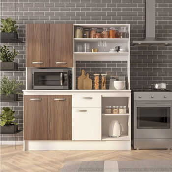 Mueble de Cocina 5 Puertas 1 Cajón Paula 150x180x45 Cm