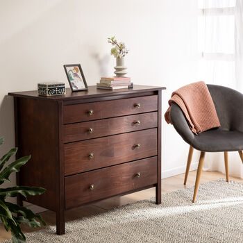 C&oacute;moda 4 Cajones Berl&iacute;n Chocolate