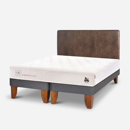 Cama Europea King Cocopedic + Respaldo Baker